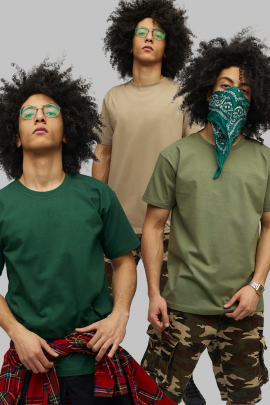 Набір чоловічих футболок YAPPI pack зелений олива хакі  3шт 