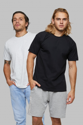 Набір чоловічих футболок YAPPI pack чорна сіра  2шт 