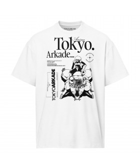 Біла футболка з принтом «Neo Akihabara»