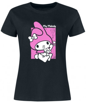 Жіноча чорна футболка «Hello Kitty and Friends - My Melody»
