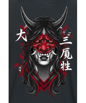 Чоловіча чорна футболка «Oni Mask»