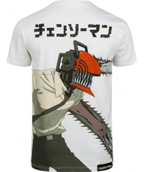 Чоловіча біла футболка «Chainsaw Man»