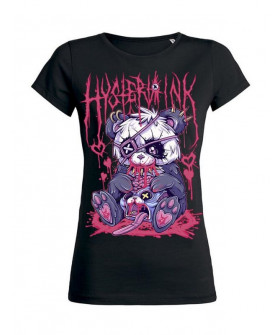 Жіноча чорна футболка «Panda666 - Girls' T-shirt»