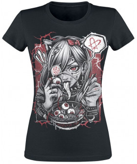 Жіноча чорна футболка «Manga Spice Ink - Girls' T-shirt»