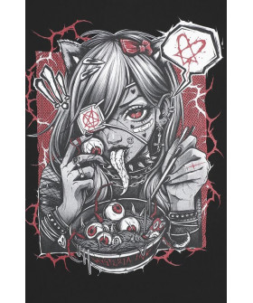 Жіноча чорна футболка «Manga Spice Ink - Girls' T-shirt»