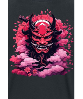 Чоловіча чорна футболка «Oni Mask»