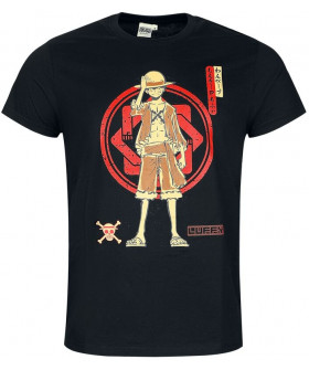 Чоловіча чорна футболка «Monkey D. Luffy»