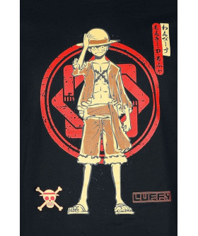 Чоловіча чорна футболка «Monkey D. Luffy»