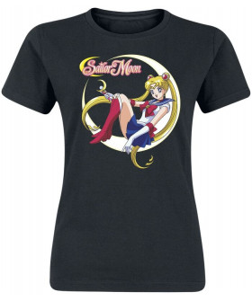 Жіноча чорна футболка «Sailor Moon»