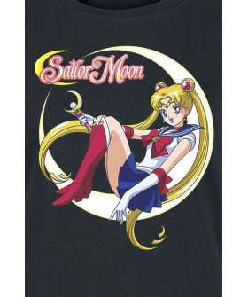 Жіноча чорна футболка «Sailor Moon»