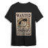 Чоловіча чорна футболка «One Piece Monkey D. Luffy Wanted Black»