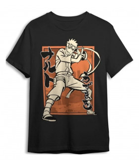 Чоловіча чорна футболка «Naruto Shippuden Pose Black»