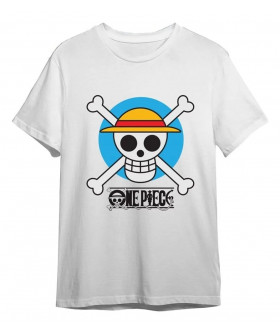 Чоловіча біла футболка «One Piece Circle Skull White»