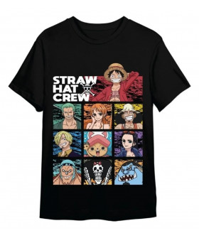 Чоловіча чорна футболка «One Piece Straw Hat Crew Black»