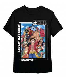 Чоловіча чорна футболка «One Piece Straw Hat Crew Black»