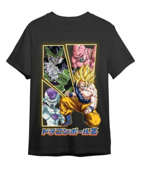 Чоловіча чорна футболка «Dragon Ball Z Villains & Goku Black»
