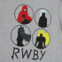 Унісекс футболка «RWBY — Silhouettes In Circles»