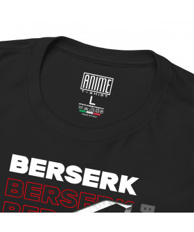 Чорна чоловіча футболка з аніме-принтом «мечник із Berserk»