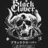 Чорна чоловіча футболка з аніме-принтом «Демонічний череп у стилі Black Clover»