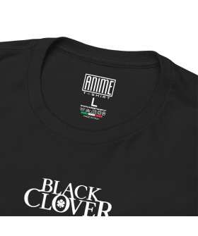 Чорна чоловіча футболка з аніме-принтом «Демонічний череп у стилі Black Clover»