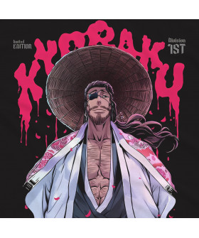 Чорна чоловіча футболка з аніме-принтом «Шунсуї Кьораку з аніме Bleach»
