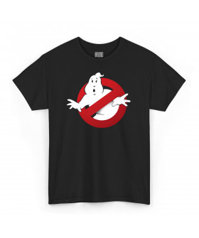 Чорна чоловіча футболка з аніме-принтом «Принт з героями Ghostbusters спереду і ззаду»