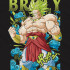Чорна чоловіча футболка з аніме-принтом «Бролі з Dragon Ball у динамічній позі»