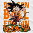 Біла чоловіча футболка з аніме-принтом «Малюк Гоку з Dragon Ball»
