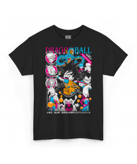 Чорна чоловіча футболка з аніме-принтом «Гоку у вигляді Даіми з Dragon Ball»