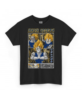 Чорна чоловіча футболка з аніме-принтом «Маджін Вегета з Dragon Ball»