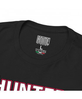 Чорна чоловіча футболка з аніме-принтом «Логотип Hunter x Hunter»