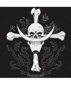 Чорна чоловіча футболка з аніме-принтом «Череп Барбабіанки з One Piece»