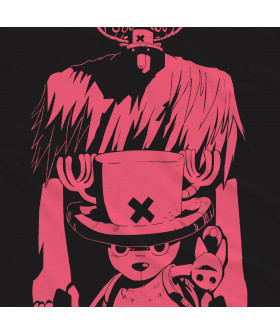Чорна чоловіча футболка з аніме-принтом «Тоні Тоні Чоппер з One Piece»