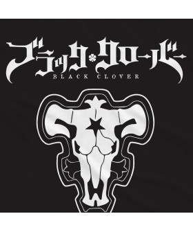 Чорна чоловіча футболка з аніме-принтом «T-shirt Black Clover - Logo Toro Nero»