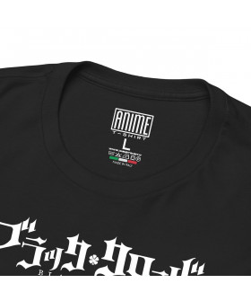 Чорна чоловіча футболка з аніме-принтом «T-shirt Black Clover - Logo Toro Nero»