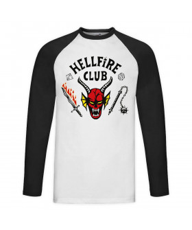 Чорна чоловіча футболка з аніме-принтом «T-shirt Stranger Things - Hellfire Club Original»