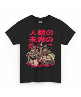 Чорна чоловіча футболка з аніме-принтом «T-shirt Attack on Titan - Mikasa»