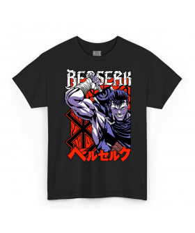 Чорна чоловіча футболка з аніме-принтом «T-shirt Berserk - Anime»