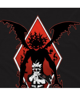 Біла чоловіча футболка з аніме-принтом «T-shirt Black Clover - Asta e Liebe»