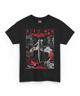 Чорна чоловіча футболка з аніме-принтом «T-shirt Bleach - Ichigo Getsuga Tensho»