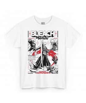 Біла чоловіча футболка з аніме-принтом «T-shirt Bleach - Ichigo Getsuga Tensho»