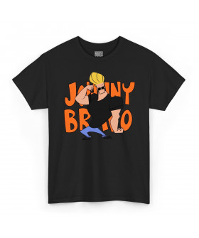 Чорна чоловіча футболка з аніме-принтом «T-shirt Cartoon Network - Jonny Bravo»