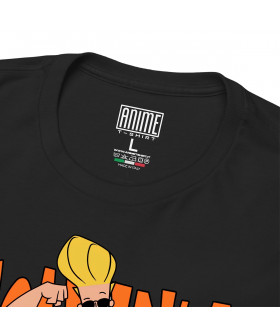 Чорна чоловіча футболка з аніме-принтом «T-shirt Cartoon Network - Jonny Bravo»