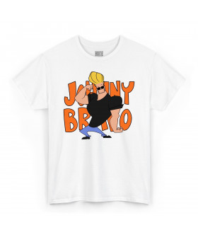 Біла чоловіча футболка з аніме-принтом «T-shirt Cartoon Network - Jonny Bravo»