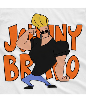 Біла чоловіча футболка з аніме-принтом «T-shirt Cartoon Network - Jonny Bravo»