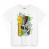 Біла чоловіча футболка з аніме-принтом «T-shirt Chainsaw Man - Denji Green»