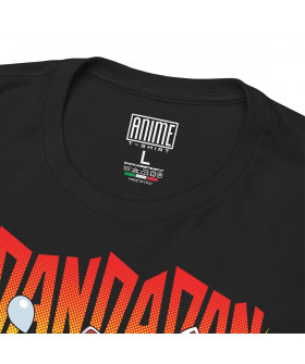 Чорна чоловіча футболка з аніме-принтом «T-shirt DanDaDan - Turbo Abuela»