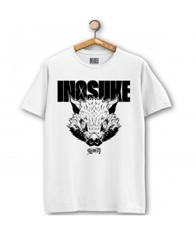 Футболка біла з принтом «T-shirt Demon Slayer - Inosuke Face»