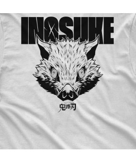 Футболка біла з принтом «T-shirt Demon Slayer - Inosuke Face»