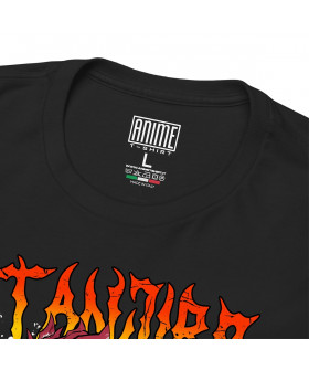 Чорна чоловіча футболка з аніме-принтом «T-shirt Demon Slayer - Tanjiro Art»